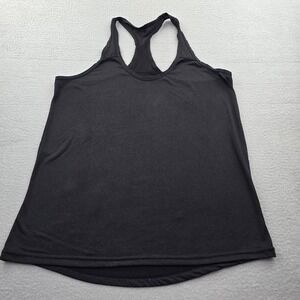 Xersion Racerback Tank Top Womens M Black Stretchy Mesh Panel Athletic Workout